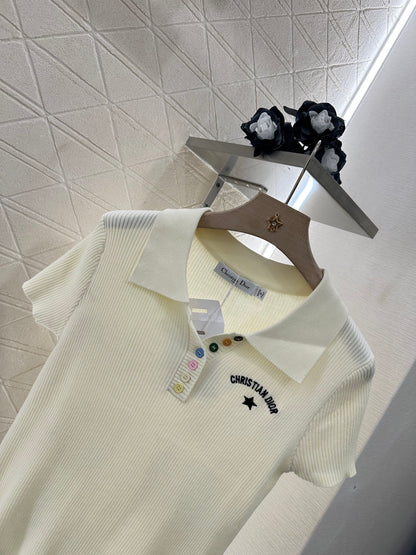 D*♥2025 new product Slim fit knitted short sleeves