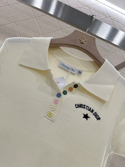 D*♥2025 new product Slim fit knitted short sleeves