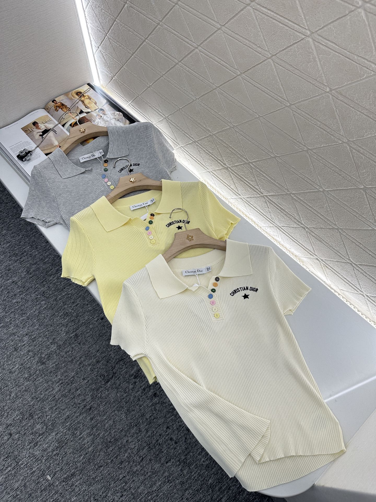 D*♥2025 new product Slim fit knitted short sleeves