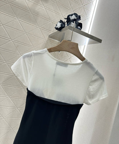L*♥2025 new product Tie-strap knitted short sleeves