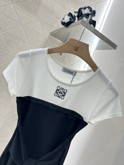 L*♥2025 new product Tie-strap knitted short sleeves