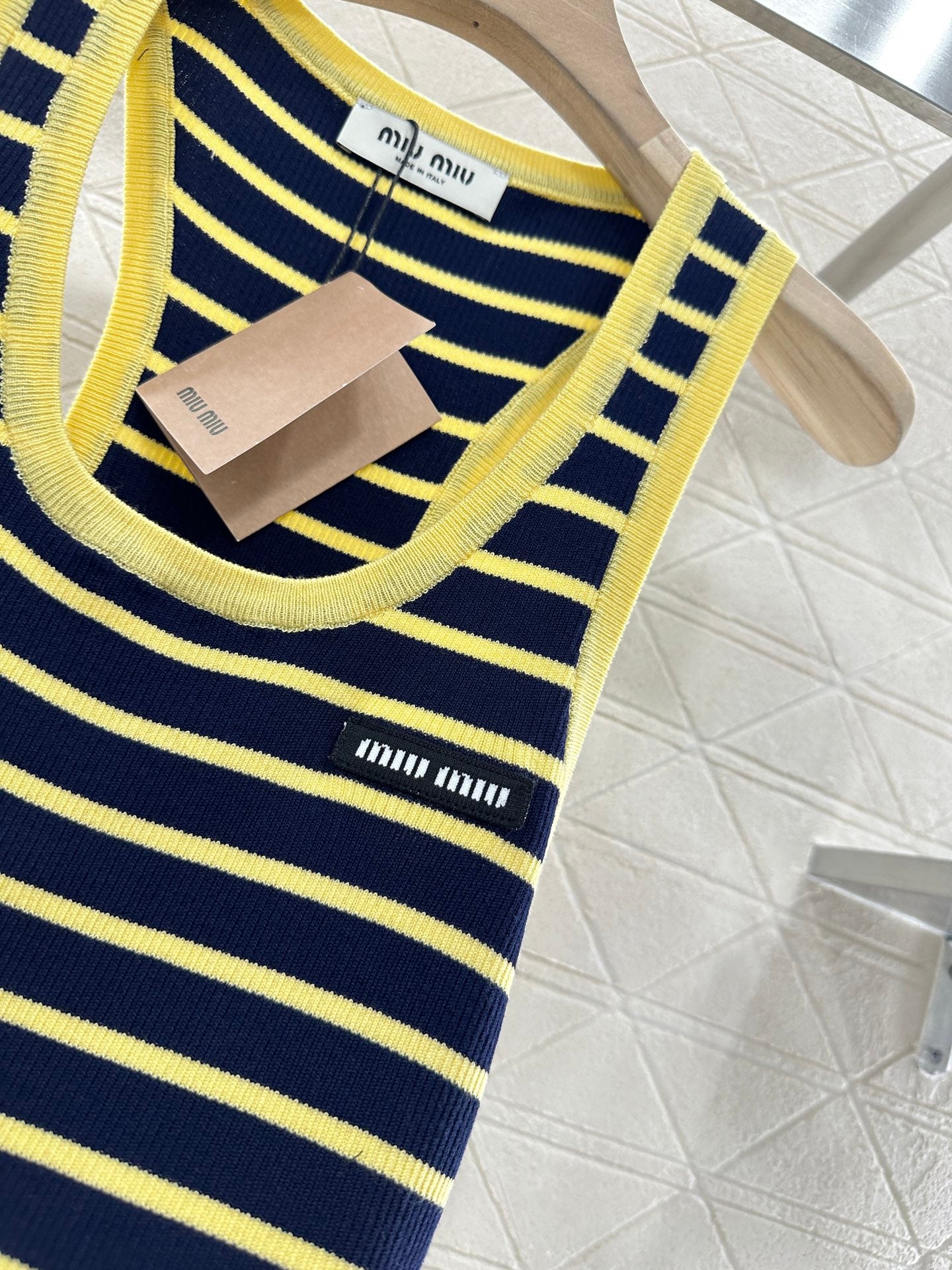 M*♥2025 new product Striped knitted vest