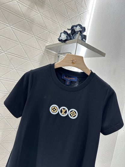 L*♥2025 new product Letter short sleeves