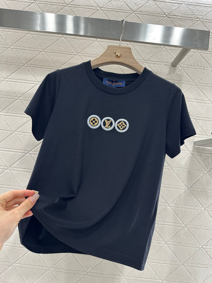 L*♥2025 new product Letter short sleeves