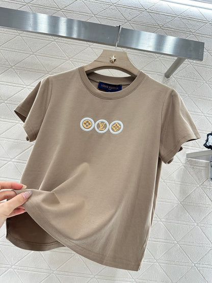 L*♥2025 new product Letter short sleeves