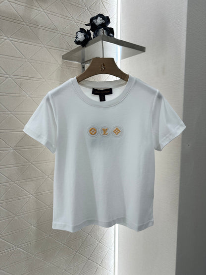 L*♥2025 new product Letter short sleeves