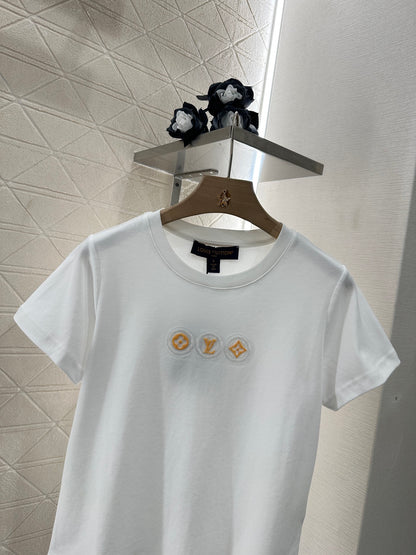 L*♥2025 new product Letter short sleeves