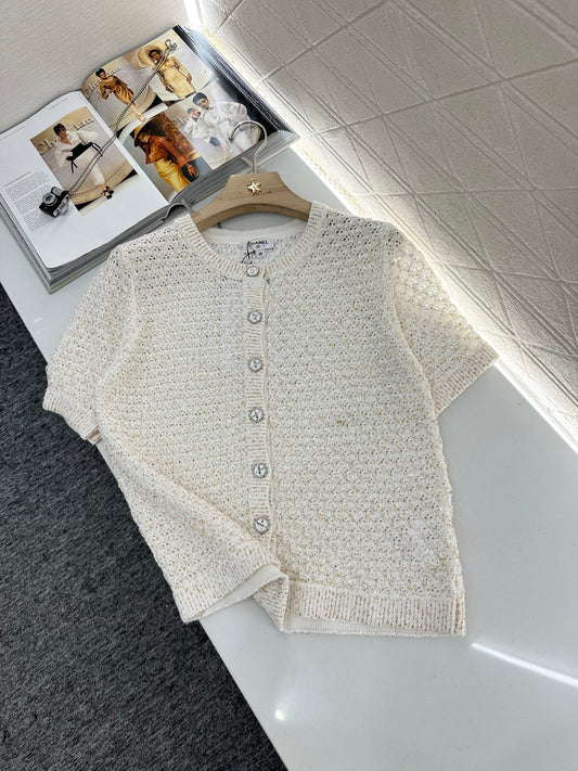 C*♥2025 new product Sequined knitted cardigan