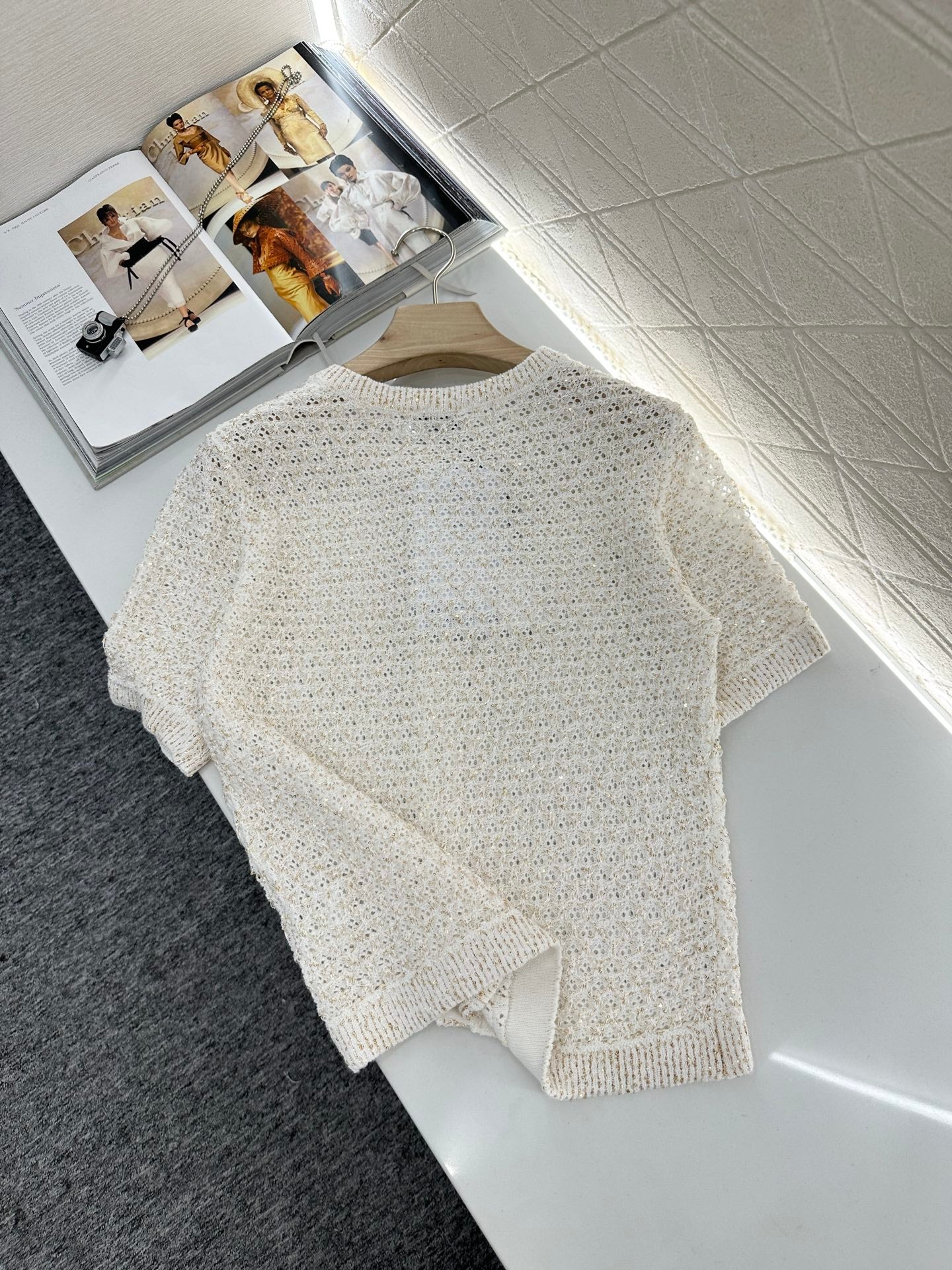 C*♥2025 new product Sequined knitted cardigan