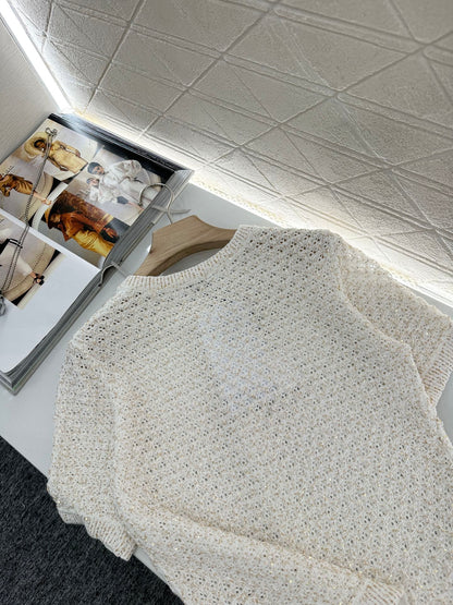 C*♥2025 new product Sequined knitted cardigan