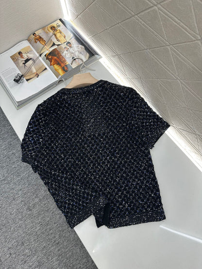 C*♥2025 new product Sequined knitted cardigan