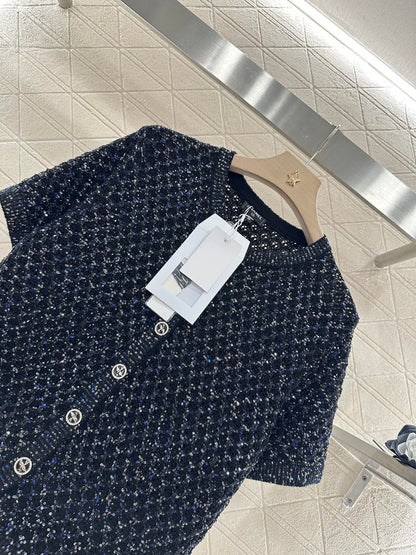 C*♥2025 new product Sequined knitted cardigan