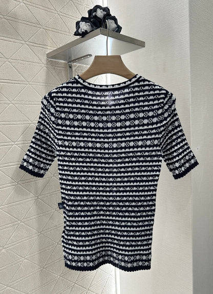 Louis*♥2025 new products Knitted short sleeves