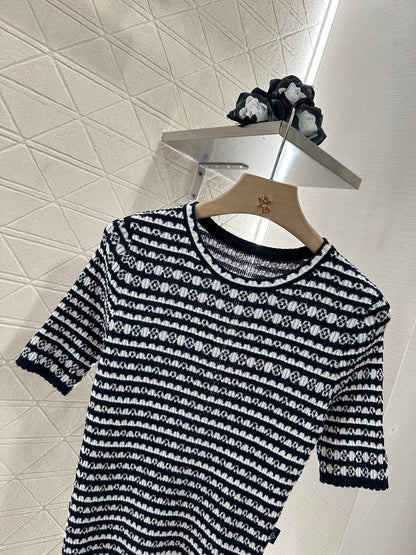 Louis*♥2025 new products Knitted short sleeves