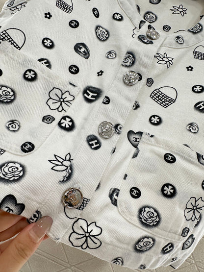 C*♥2025 new product Denim vest set