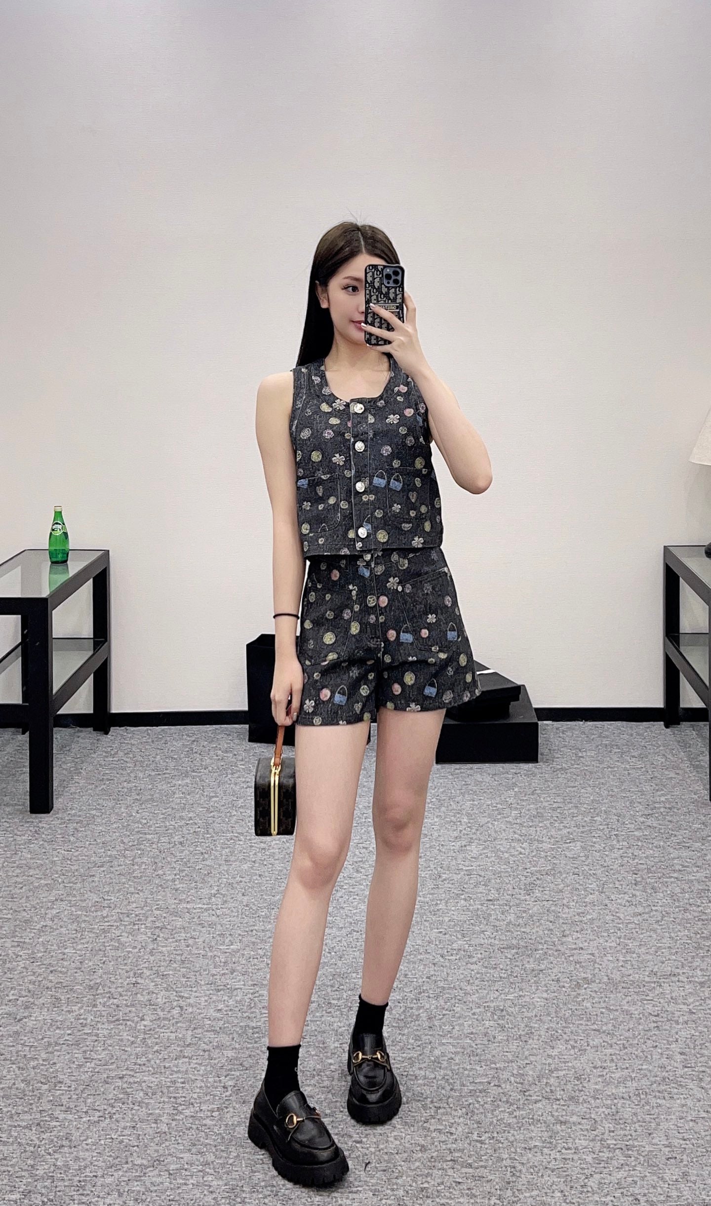 C*♥2025 new product Denim vest set