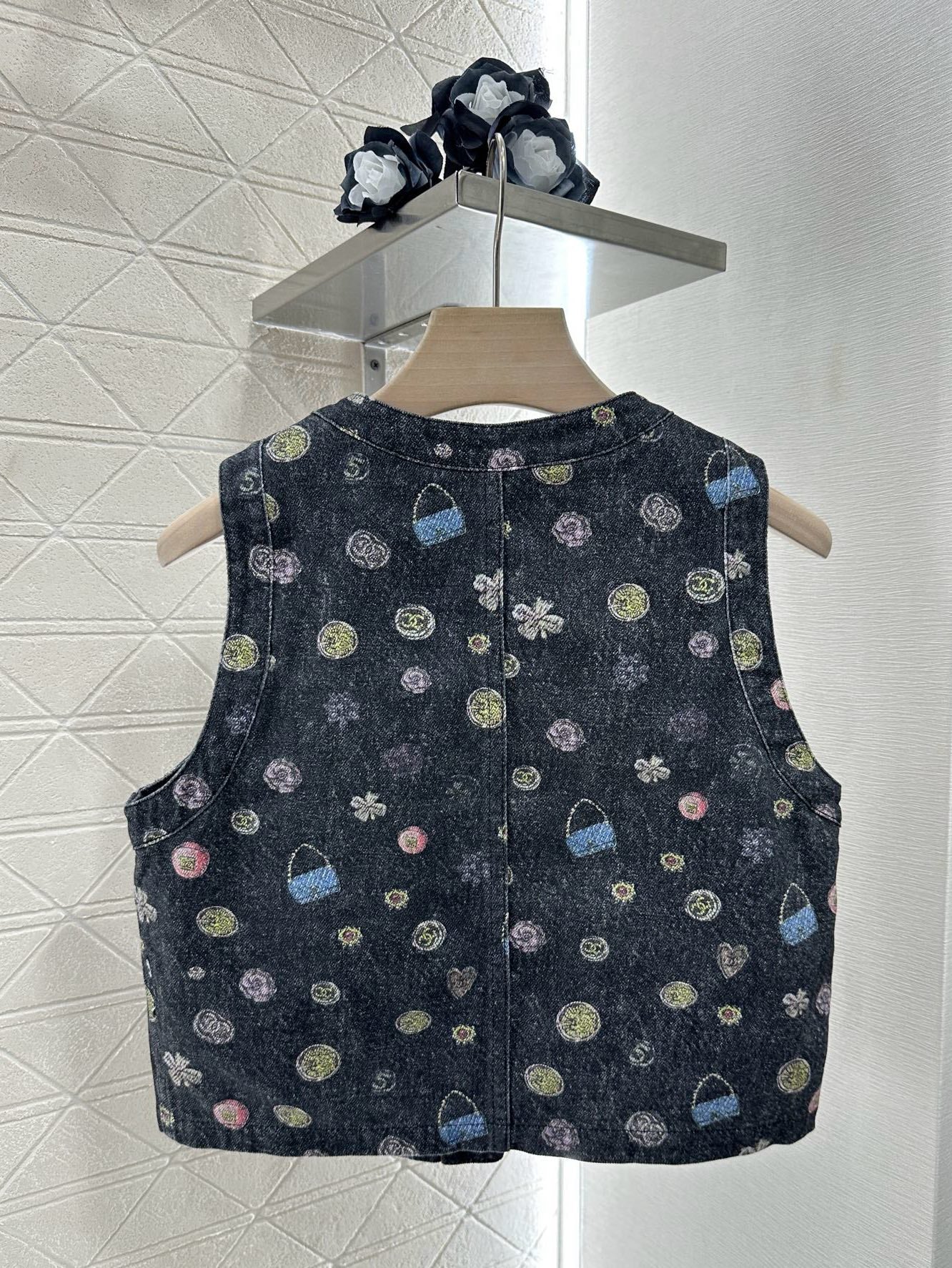 C*♥2025 new product Denim vest set