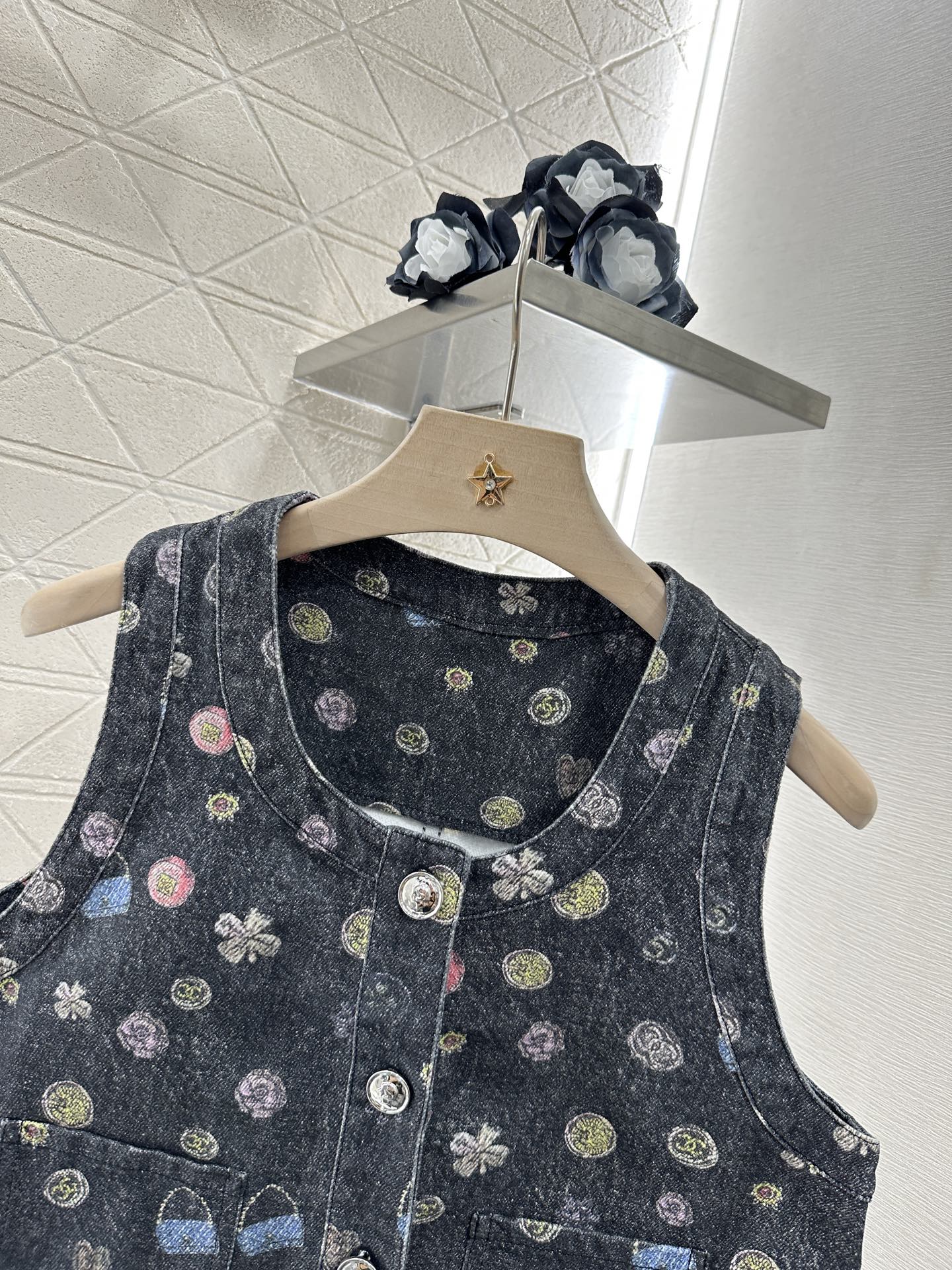 C*♥2025 new product Denim vest set