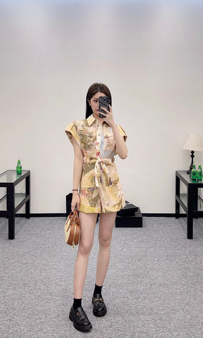 Z*♥2025 new product Linen jumpsuit