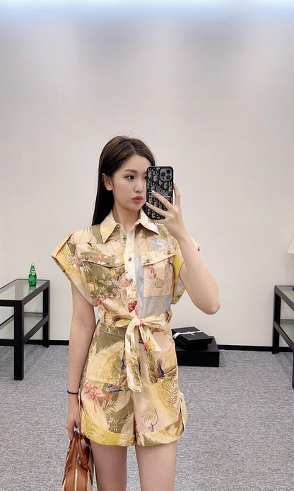 Z*♥2025 new product Linen jumpsuit