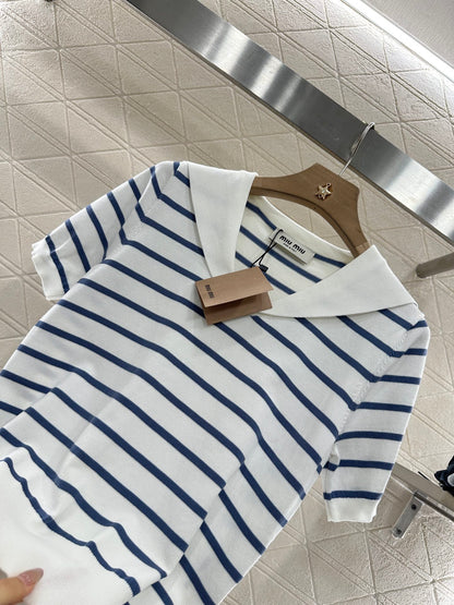 Mi*mi*♥2024 new products Knitted short sleeves