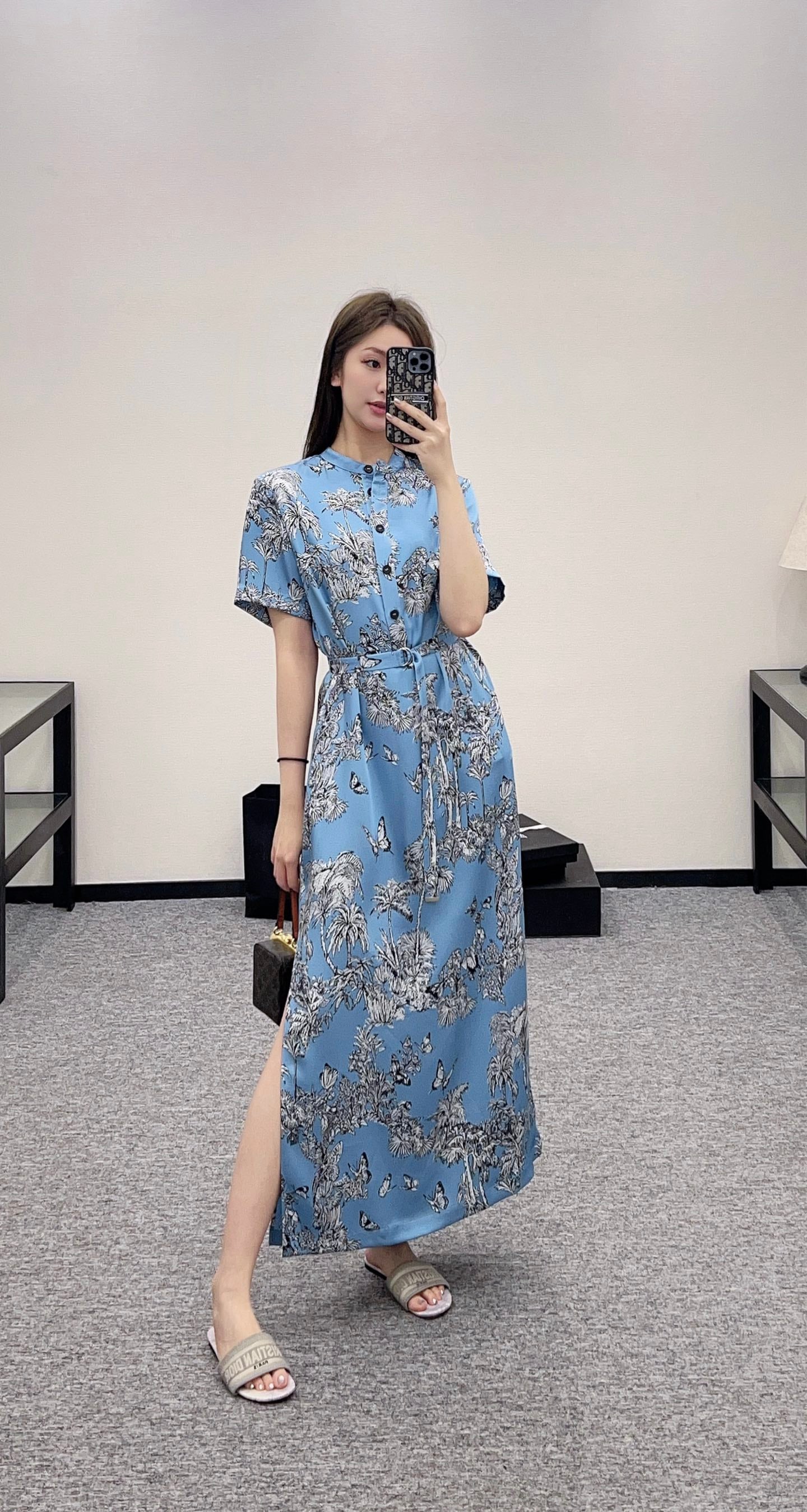 D*♥2025 new product Long skirt with belt