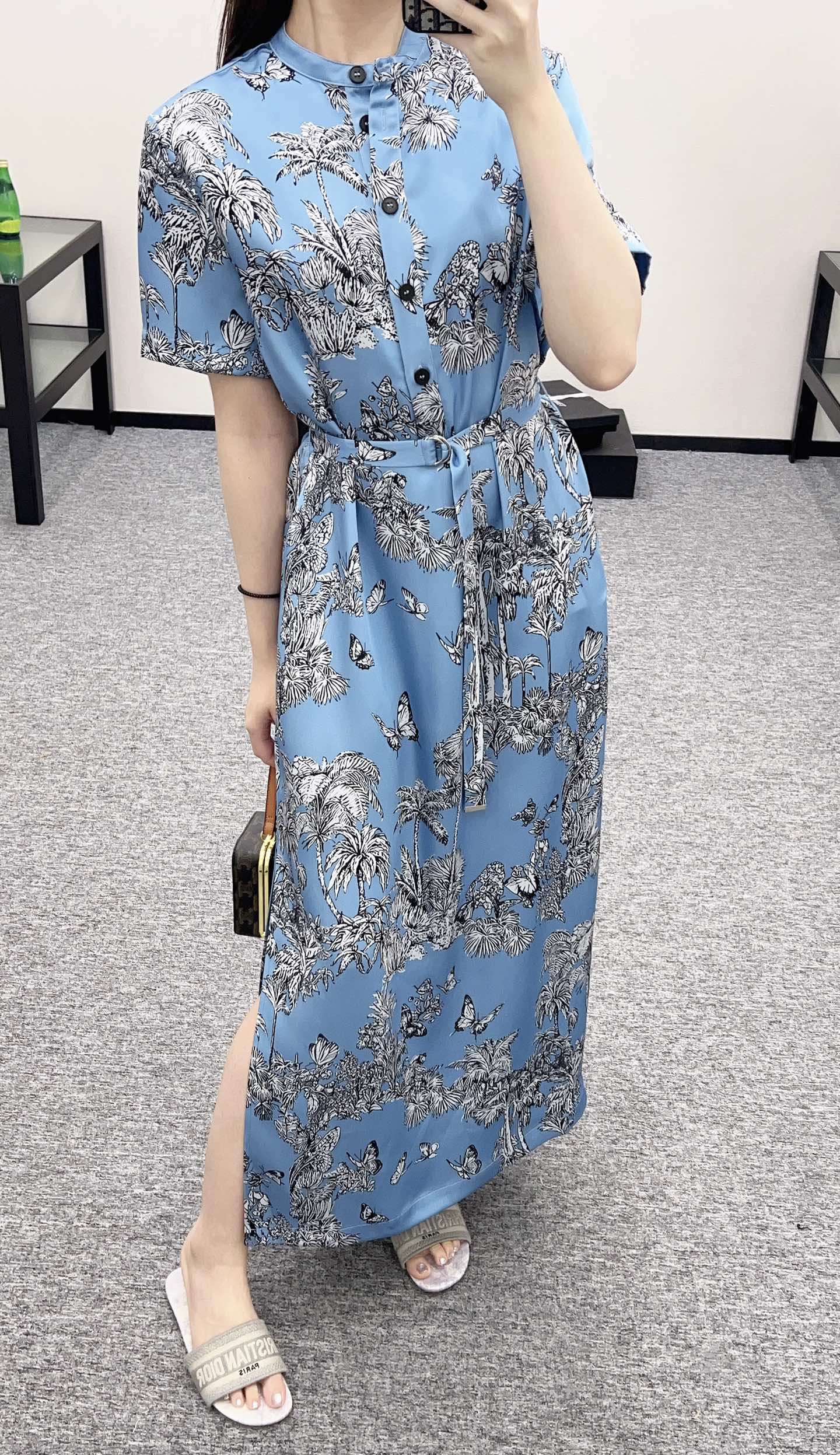 D*♥2025 new product Long skirt with belt
