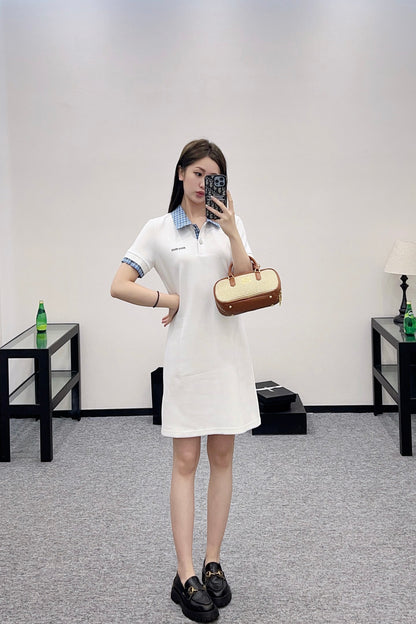 Mi*mi*♥2025 new products Plaid dress