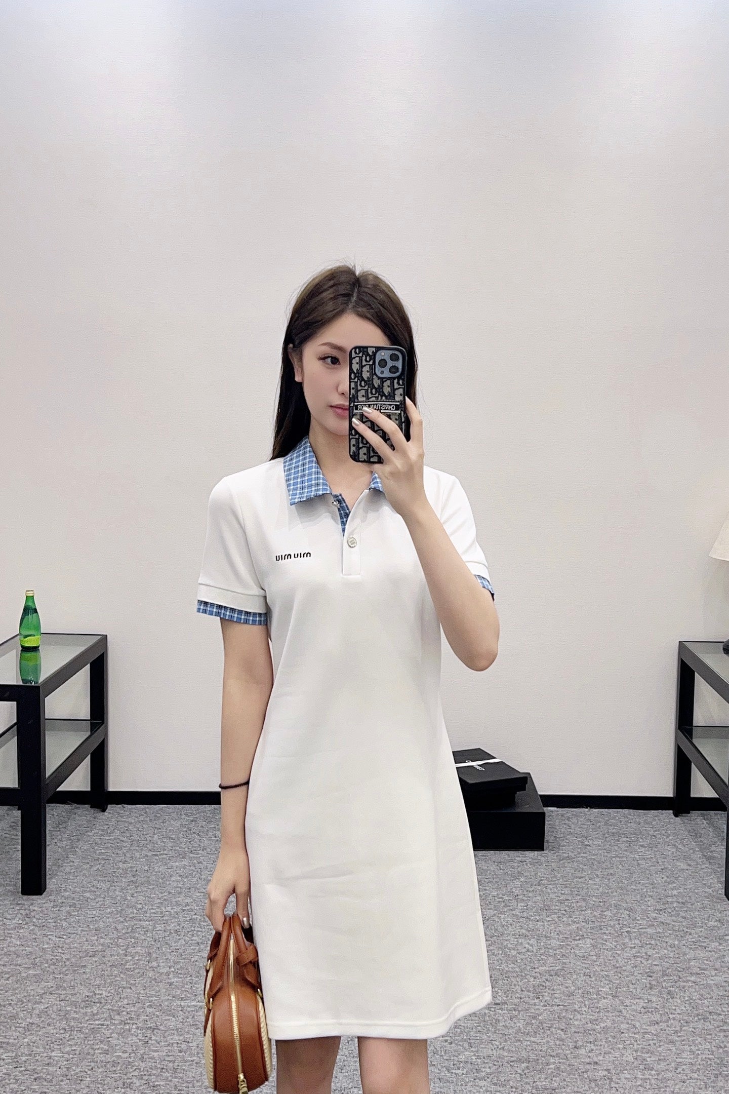 Mi*mi*♥2025 new products Plaid dress