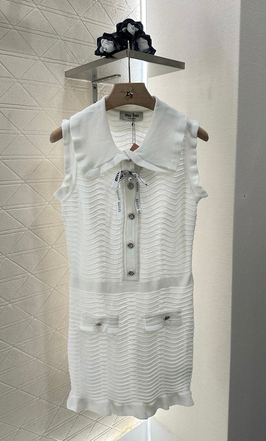 Mi*mi*♥2025 new product Knitted vest dress