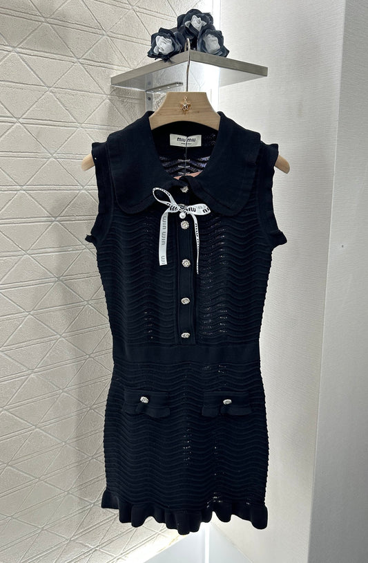 Mi*mi*♥2025 new product Knitted vest dress