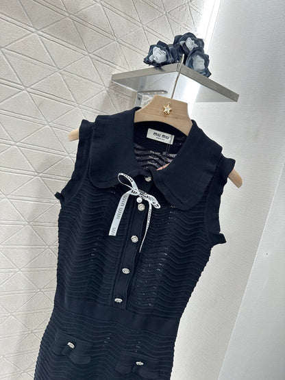 Mi*mi*♥2025 new product Knitted vest dress