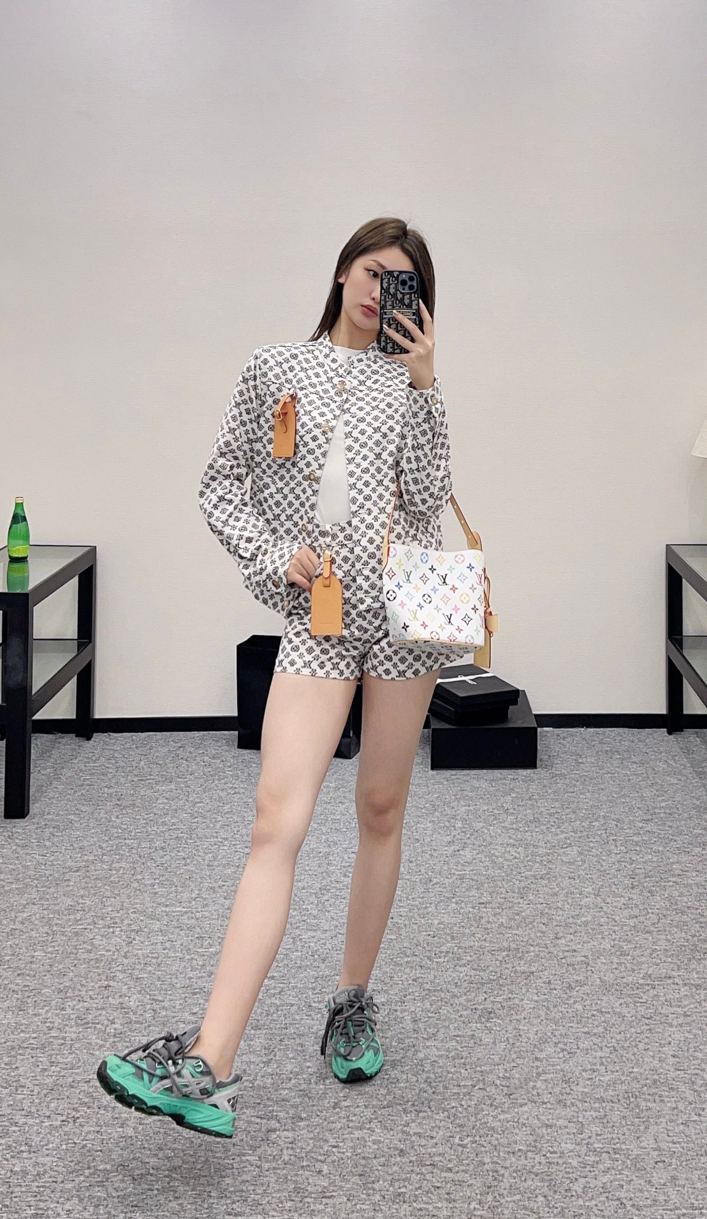 Louis *♥2025 new product Denim jacket and shorts set