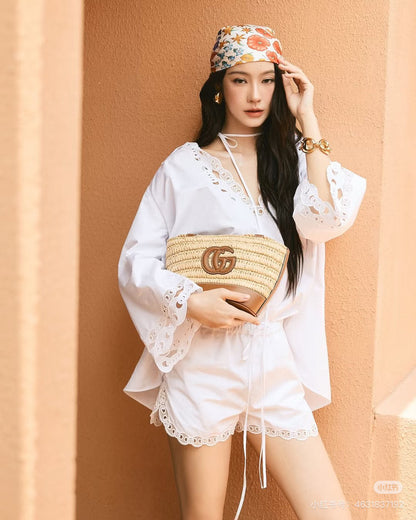 Gu*♥2025 new products Shirt and shorts set