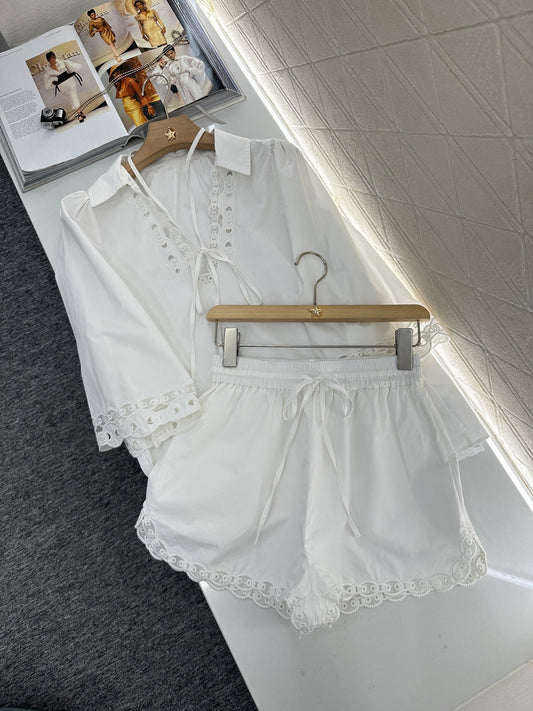 Gu*♥2025 new products Shirt and shorts set
