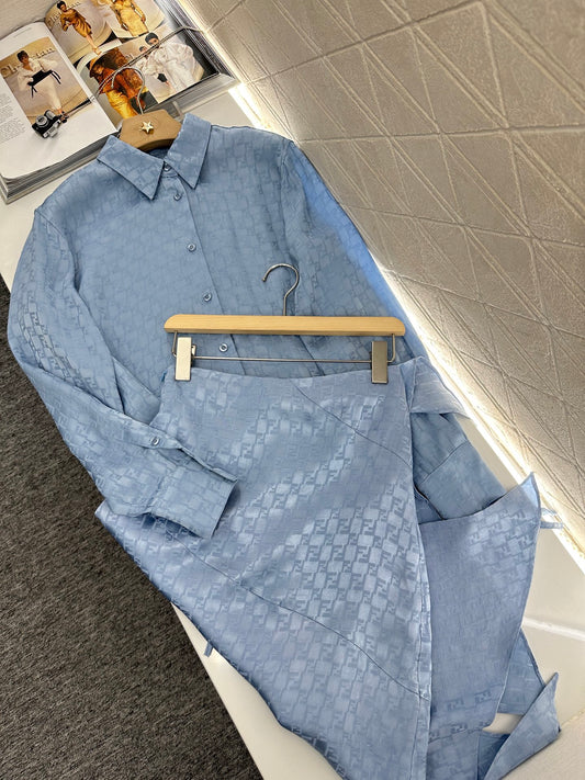 F *♥2025 new products Shirt and skirt set