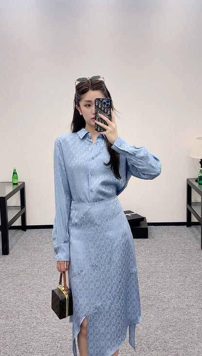 F *♥2025 new products Shirt and skirt set