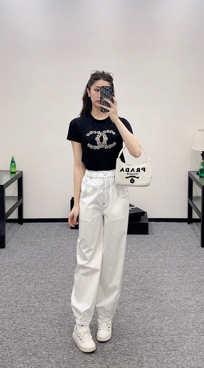 C*♥2025 new product Beaded short sleeves