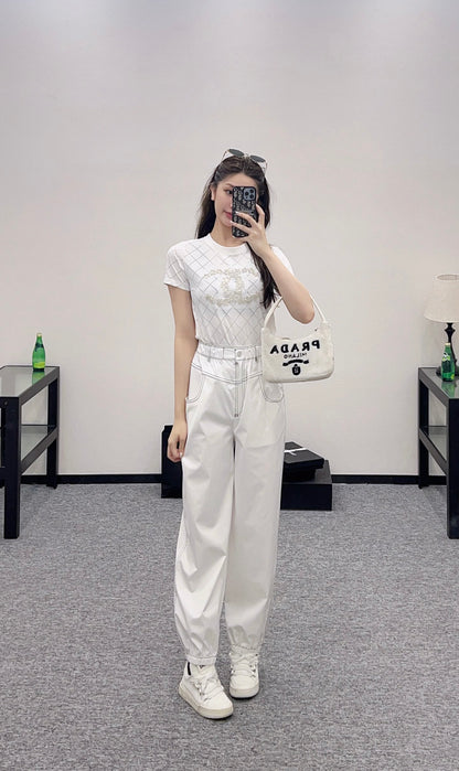 C*♥2025 new product Beaded short sleeves