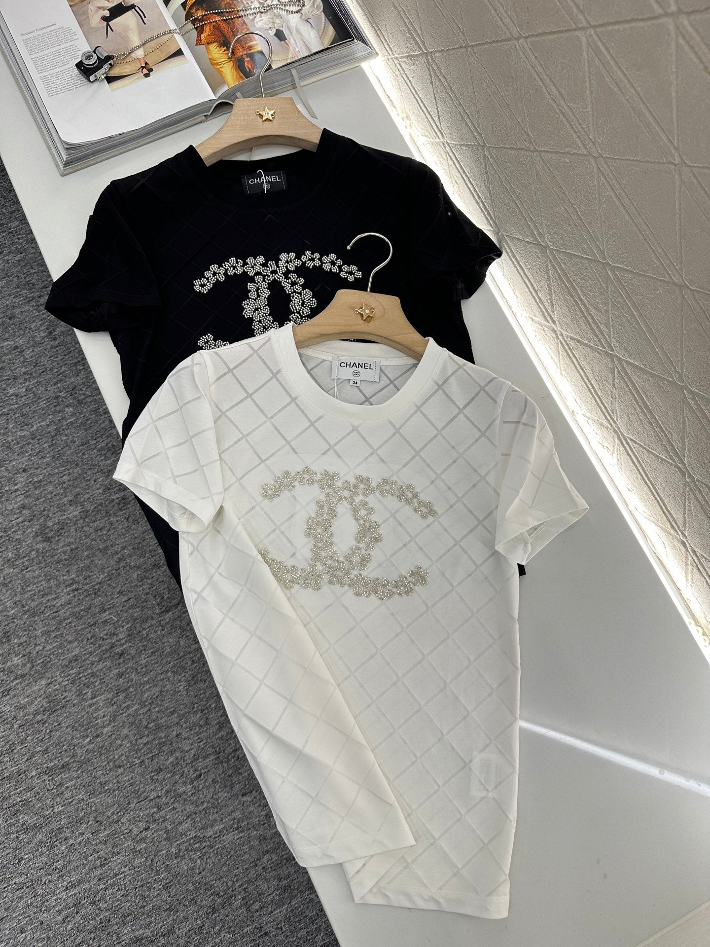 C*♥2025 new product Beaded short sleeves