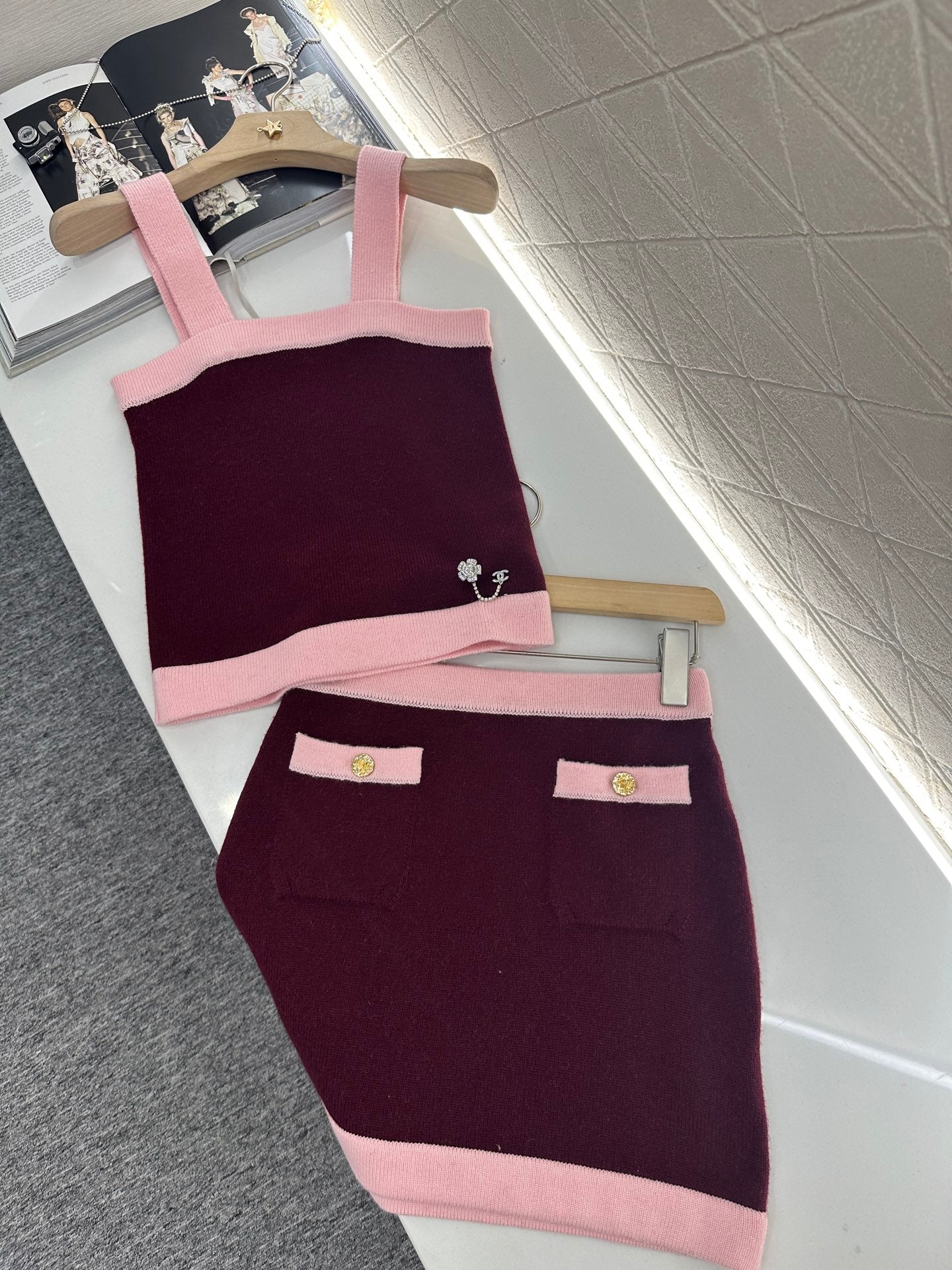 C*♥New product Suspender skirt set