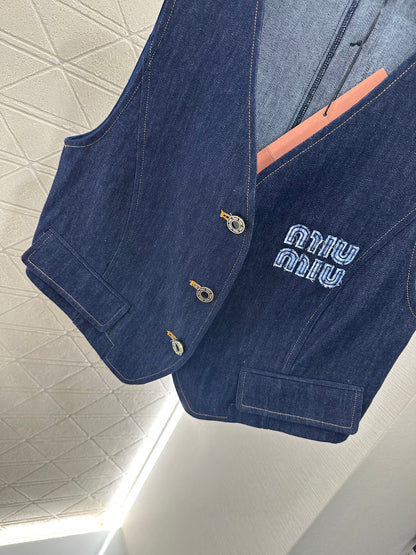 Mi*mi*♥New product Denim vest set