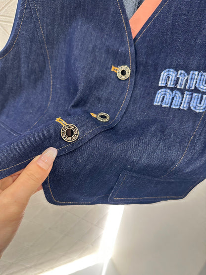 Mi*mi*♥New product Denim vest set
