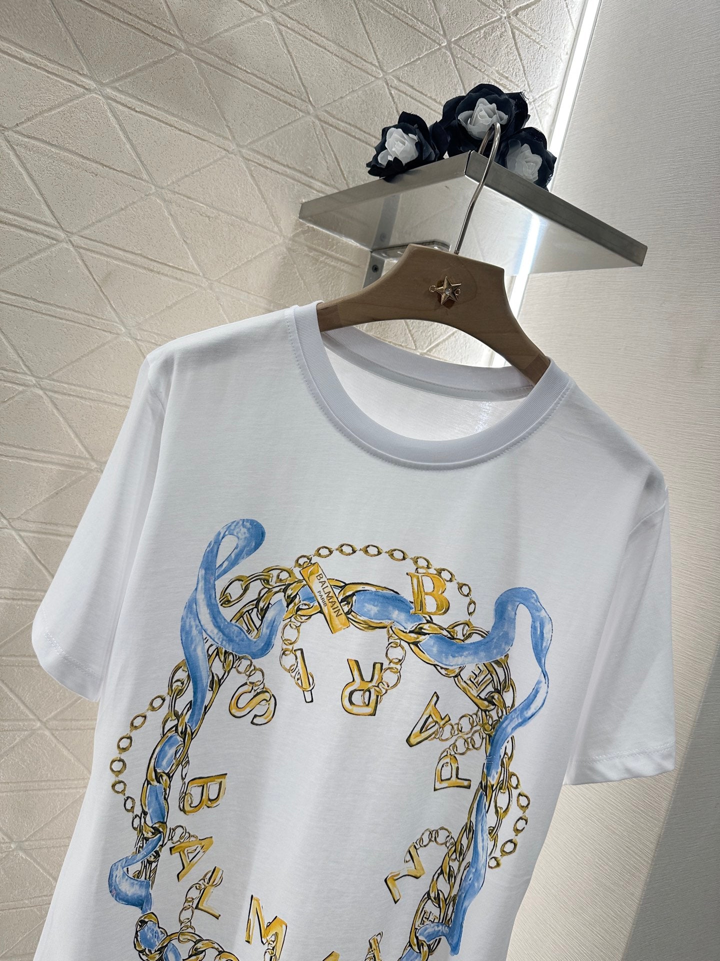 B*♥New arrival Chain short sleeves