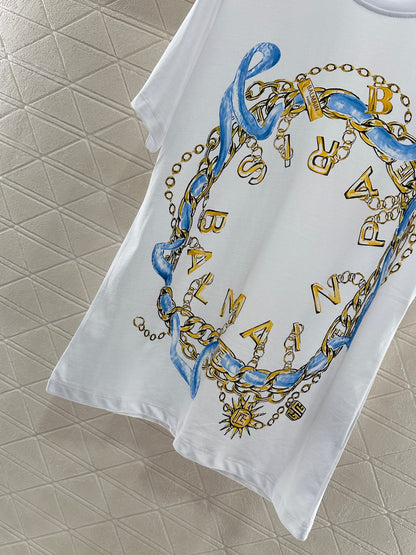 B*♥New arrival Chain short sleeves