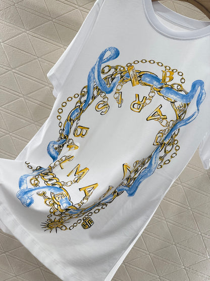 B*♥New arrival Chain short sleeves