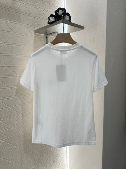 C*♥New product Embroidered short sleeves