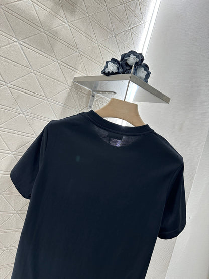 C*♥New product Embroidered short sleeves