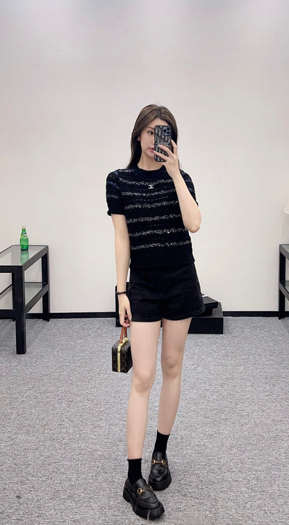 C*♥New arrival Knitted short sleeves