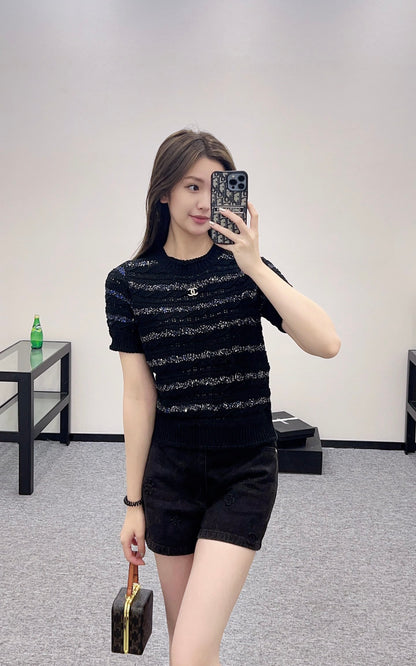 C*♥New arrival Knitted short sleeves